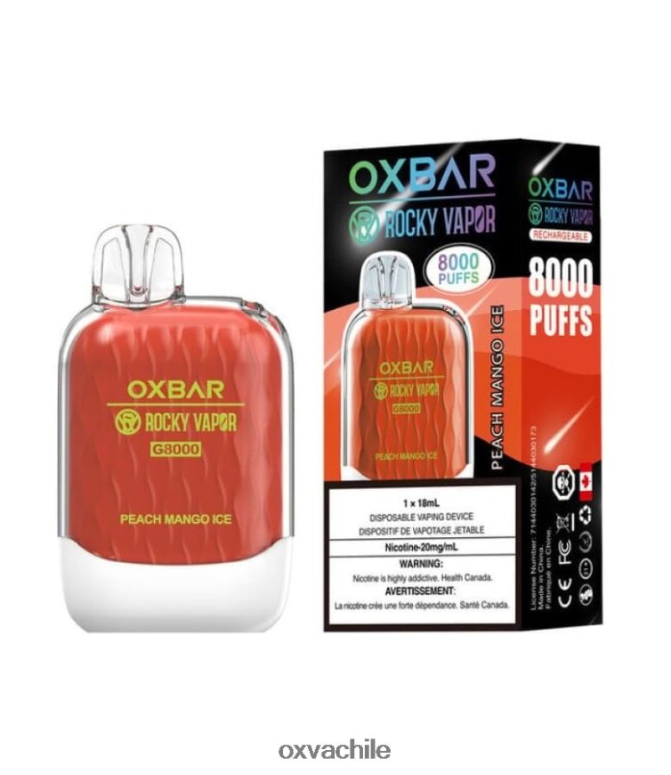 OXVA disposable pod - hielo de mango durazno 8VJ86T39 OXVA OXBAR G8000