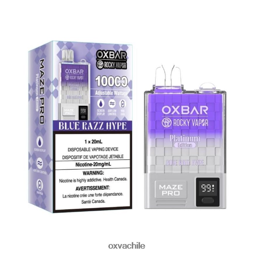 OXVA review - bombo de razz azul 8VJ86T16 OXVA OXBAR MAZE PRO 10000